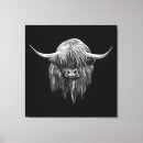 Search for black and white cow art Scottish