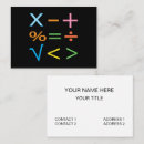 Search for mathematics business cards Formulas