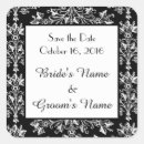 Search for floral save the date stickers Black white