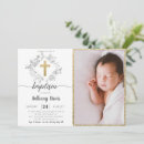 Search for black white photo christening invitations For kids
