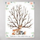 Search for baby shower fingerprint tree Woodland animals