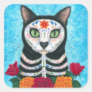 Search for sugar skull cat stickers Skeleton