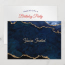 Search for geode birthday invitations Navy blue