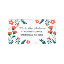 Search for white flowers return address labels Pretty