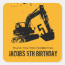 Search for dump truck birthday stickers Excavator