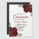 Search for magnetic quinceanera invitations Burgundy