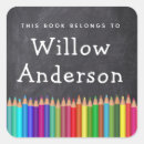 Search for chalkboard bookplates This book belongs to