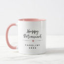 Search for happy retirement mugs Elegant