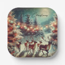 Search for christmas reindeer plates Watercolor