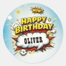 Search for superhero birthday stickers Comic