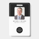 Search for black and white id badges Professional