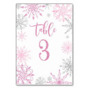 Search for snowflake table cards Pink