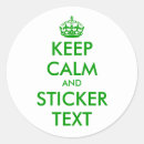 Search for keep calm and stickers Round