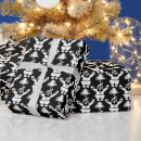 Search for black and white santa wrapping paper Cute