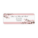 Search for pink cherry blossom return address labels White