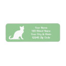 Search for cat lovers return address labels Silhouette