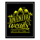 Search for adventure awaits posters Mountains