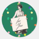Search for vintage 1920s stickers Flapper girl