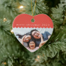 Search for red heart christmas tree decorations Typography