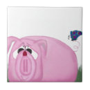 Search for cute cartoon pigs tiles Pink