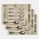 Search for spoon wrapping paper Vintage