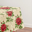 Search for red rose tablecloths Vintage