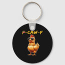 Search for funny chicken rounded key rings Men