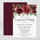 Search for burgundy gold engagement party invitations Red