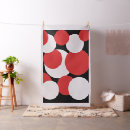 Search for red black white fabric Circles