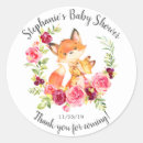 Search for fox baby shower stickers Forest