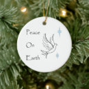 Search for white dove christmas tree decorations Peace