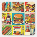 Search for vintage food stickers 1950s
