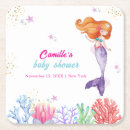 Search for mermaid coasters Mermaid baby shower