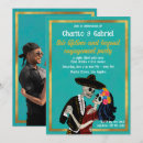 Search for teal engagement party invitations Vintage