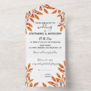 Search for black white and orange wedding invitations Botanical