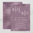 Search for metallic bridal shower invitations Purple
