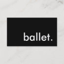 Search for ballet business cards Professional