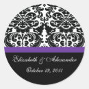 Search for damask bridal shower stickers Black