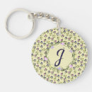 Search for purple flower pattern key rings Pretty