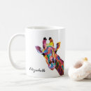 Search for colourful giraffe mugs Animal