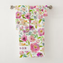Search for burgundy and blush pink bathroom accessories Watercolor floral