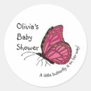 Search for girly baby shower stickers Butterfly