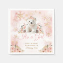 Search for its a girl napkins Snowflake