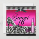 Search for hot pink zebra invitations Girls