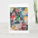 Search for blank floral cards Hummingbird