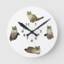 Search for siamese cat clocks Feline