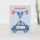 Search for boys policeman cards Police car