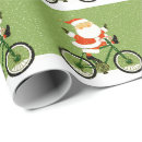 Search for cyclist wrapping paper Santa claus