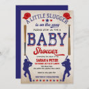 Search for vintage baseball baby shower invitations Little slugger