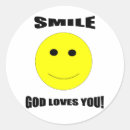 Search for god loves you stickers Smile